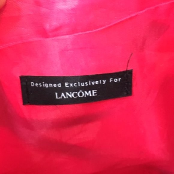 Lancôme Cosmetic Travel Zip Pink Case Roses Eiffel Tower Lipstick Cherubs 9x2x6 - Picture 7 of 7